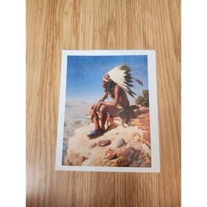 Master of His Domain Calendar Print William R. Leigh Native American Art 8x6.5